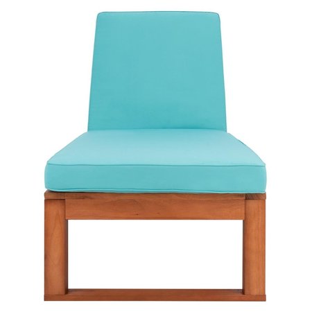 SAFAVIEH Solano Sunlounger, Natural & Aqua PAT7024Q